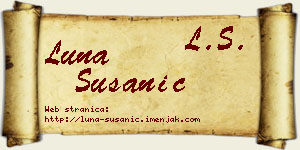 Luna Susanić vizit kartica